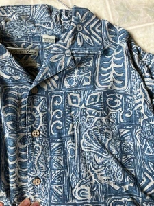 Washable Silk Shirt Batik Bay Men's Hawaiian Aloha Button Up Large Short Sleeve - Picture 1 of 4