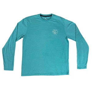 Camiseta para hombre Vineyard Vines manga larga gráfico dunas azul claro talla mediana - Imagen 1 de 8