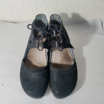 Sandalias para mujer Naot Kata zapatos informales con cordones cuero negro talla 41 EE. UU. 10 Foto 1 de 4