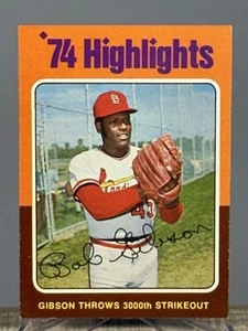 1975 Topps #3 Bob Gibson ‘74 Highlights St. Louis Cardinals HOF - Picture 1 of 3