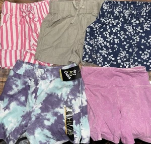 Girls Size 6/6x Multicolor Shorts Lot Of 5 Cat And Jack Art Class Girls Shorts - Picture 1 of 6