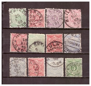 Württemberg 1890 Sammlung Dienstmarken weiße Ziffer im Kreis gestempelt 3 - Bild 1 von 1
