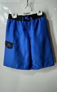 Adidas Kids Blue Elastic Waist Drawstring Swim Board Shorts Size Large - Picture 1 of 5