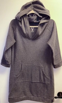 Mountain Hardwear Dress Hooded Athleisure Fleece Sweatshirt Size M Blue Stripe - Image 1 of 4