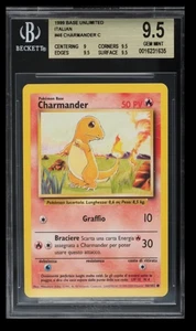 Pokemon Base Unlimited Charmander BGS 9.5 1999 italiano #46 - Foto 1 di 2
