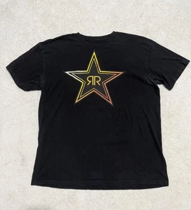 Rockstar Energy Drink Fox Racing Shirt Mens 2XL Black Graphic Tee Motocross - Picture 1 of 9