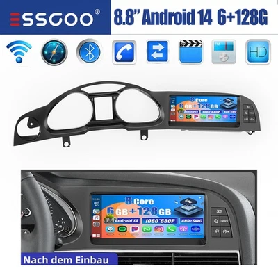 Für AUDI A6 C6 Multimedia 2002-2009 Autoradio CarPlay Navi Wifi SWC 128G 4G NET - Bild 1 von 4