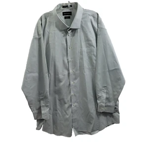 Camicia Paul Fredrick stampa tessuto blu/gialla con bottoni taglia 19x35 1324-9 - Foto 1 di 5