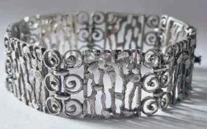 D0591 - Antikes 800er Silber Armband - Modernist - Jugendstil Schmuck - 22,73 g - Bild 1 von 7