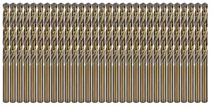 Max-Craft Kobalt Bohrer-Set 9/64 Zoll M35 HSS Co Spiral Jobber Metallbohrer - 30-teilig - Bild 1 von 10