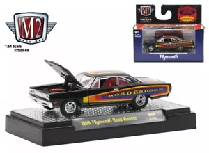 1:64 M2 Machines *AUTO-SHOWS 69* Black 1969 Plymouth Road Runner NIP - Picture 1 of 1