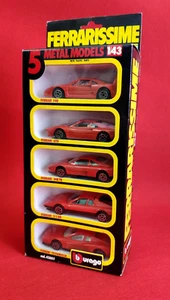 BURAGO 1:43 LOTTO MODELLI FERRARI FERRARISSIME PROMO MACCHININE MODELLINI BOX IT - Foto 1 di 19