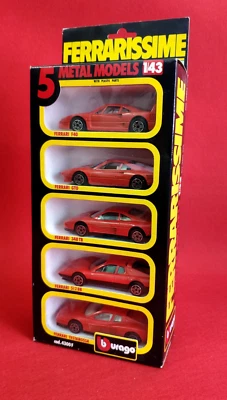 BURAGO 1:43 LOTTO MODELLI FERRARI FERRARISSIME PROMO MACCHININE MODELLINI BOX IT - Immagine 1 di 4
