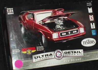 TESTOR'S 1971 FORD MUSTANG MET RED PRO STREET MODEL KIT 1/24 SKILL2  RARE! - Image 1 of 4