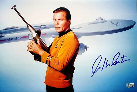WILLIAM SHATNER signed Autographed 12x18 Photo "STAR TREK" Beckett BAS #BA30214 Cover