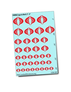 "Calcomanías antideslizantes de agua roja con logotipo de Cobra Command, 0,2""-,5" - Imagen 1 de 1