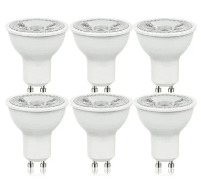 6 Pcs LED Track Lighting Replaceable GU10 Bulbs. Switchable To 3000K/4000K/6000K - Image 1 of 3