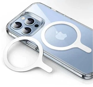 Confezione 2 Anello Magnetico Universale Slim Placca Metallo Telefono MagSafe Ricarica Wireless - Foto 1 di 10