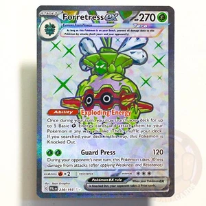 Paldea Evolved - Forretress ex 230/193 Full Art Secret Rare - Pack Fresh - Foto 1 di 2