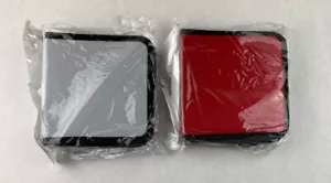 Lot of 2 Square 40 Capacity CD DVD Holders Case Red & Gray - Picture 1 of 3