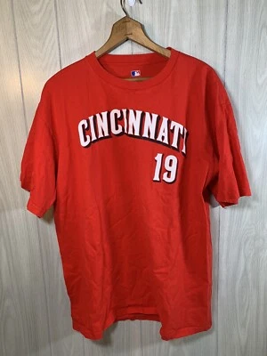 Camiseta Cincinnati Reds Joey Votto 19 Roja Grande Manga Corta Sin Etiquetas MLB Foto 1 de 4