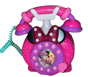 Disney Minnie Mouse Pink Telephone Happy Helpers Talking Toy Works - Picture 1 of 10