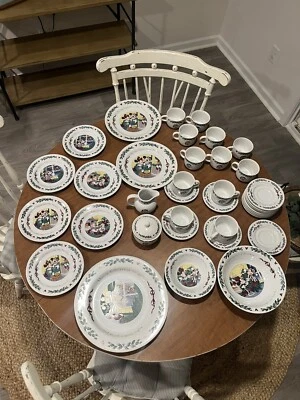 Juego completo de vajilla de gres Disney Twas La noche antes de Navidad RARO Foto 1 de 4