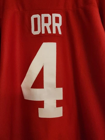 Vintage 1976 Canada Cup BOBBY ORR #4 Red Team Canada Jersey - SEWN on logo/name Cover