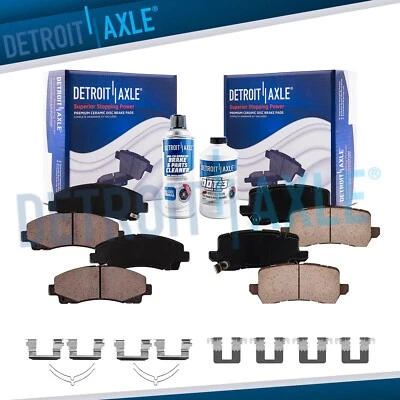 Front & Rear Ceramic Brake Pads w/ Hardware Kit for 2015 - 2019 2020 Acura TLX - Image 1 of 4