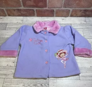 Vintage 2004 Strawberry Shortcake Tutu Cute Jacket Sweater Sweatshirt Button Up - Picture 1 of 6