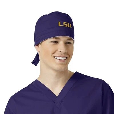 LSU Tigers Embroidered Logo Purple Scrub Cap - Image 1 of 2