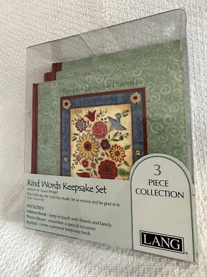 Journal Address Book Photo Album 3 Piece Set Susan Winget Art & Bible Verse Lang - Image 1 of 4