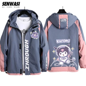Casual Cinnamoroll Kuromi Astronaut Hooded Zip Jacket Sweatshirt Unisex Top Coat - Picture 1 of 18