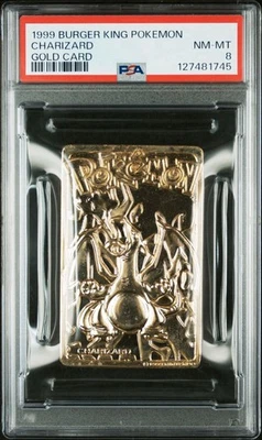 1999 BURGER KING POKEMON GOLD METAL CARD CHARIZARD PSA 8 NM-MINT LOW POP! - Image 1 of 2