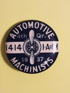 Vintage Pin Automotive Machinists 1937 / Made in San Francisco - Imagen 1 de 5