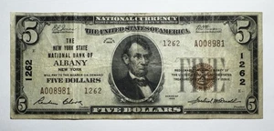 1929 $5 The New York State NB Of Albany, New York National Currency - Picture 1 of 2
