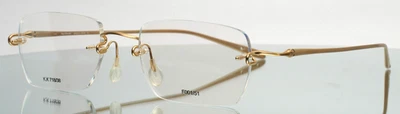 Gafas sin montura rectangulares doradas KAZUO KAWASAKI MP718 F001 #38 51-19-140 Foto 1 de 4