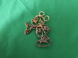 Disney Gold Tone Mickey Mouse Brooch 2x2 In Size Open Work - Picture 1 of 2