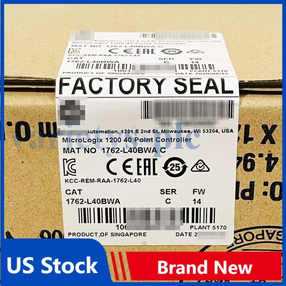 New 1762-L40BWA MicroLogix 1200 40 Point Controller 1762-L40BWA 1pcs US Free Tax - Image 1 of 1