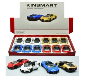 1 PEZZO Kinsmart BUGATTI MISTRAL COL.ASS. cm 12 1:36 5460D - Photo 1/1