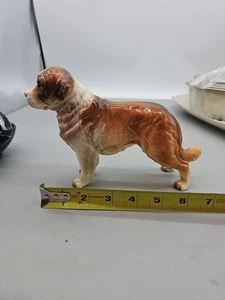 Statuina porcellana San Bernardo nastro blu Shafford vintage Giappone 8,25" - Foto 1 di 10