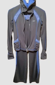 Bebe Sport Set Womens Medium Athletic Jacket Pants Logo 90s Y2K Zip Vintage - Picture 1 of 15