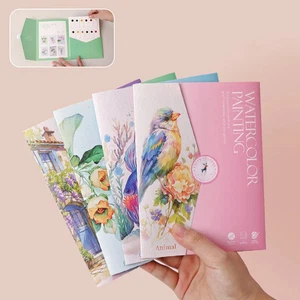 Complete Watercolor Painting Set Pre-Printed Paper for Kid Draw Educational Toys - Picture 1 of 14