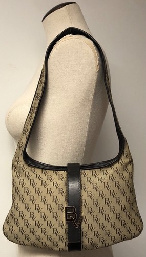 BOTTEGA VENETA BORSA A TRACOLLA VINTAGE MARRONE MARRONE MARRONE CHIARO BV TESSUTO MONOGRAM CON FINITURE IN PELLE