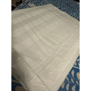 Funda nórdica king satén algodón bambú rayón suave The Company Store. Raya marfil - Imagen 1 de 4