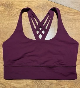 Lululemon Mind Over Miles Women’s Marvel Purple Racerback Sports Bra - Size 10 - Picture 1 of 4
