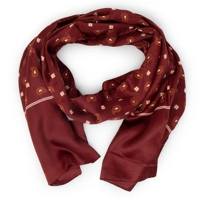 Sciarpa uomo elegante in seta pashmina leggera color panna uscire ascot ragazzo - Immagine 1 di 2