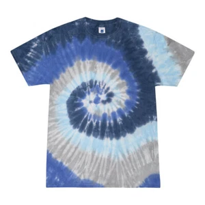 Tie Dye Multi Color Spiral Classic Fit Crewneck Short Sleeve T-shirt for Kids,  - Picture 1 of 4
