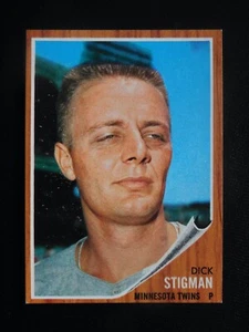 1962 Topps Baseball Card #532 Dick Stigman (EX-MT/NM) Pack Fresh - Picture 1 of 2