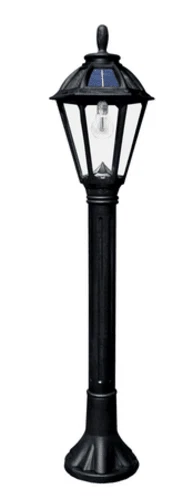 Luz de poste LED Gama Sonic 178000 Polaris con energía solar 44" de alto 2700K - negra Foto 1 de 1